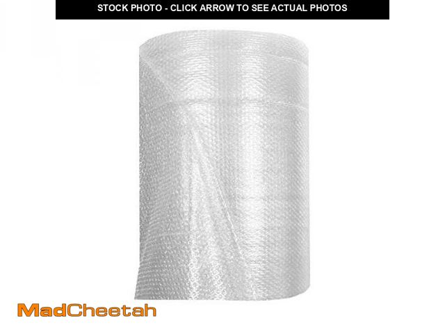 Lot 74-12137327 - Uboxes Bubble Roll 24 Wide x 175 ft Small Bubbles 3/16 Perforated Every 12, Clear, BUBBSMA24175 - UN...