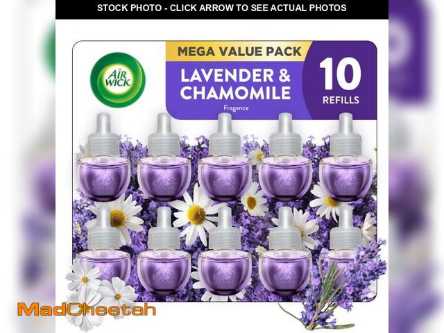 Lot 74-12212757 - Air Wick Plug in Scented Oil Refill, 10ct, Lavender &amp; Chamomile, Air Freshener, Essential Oils, ...