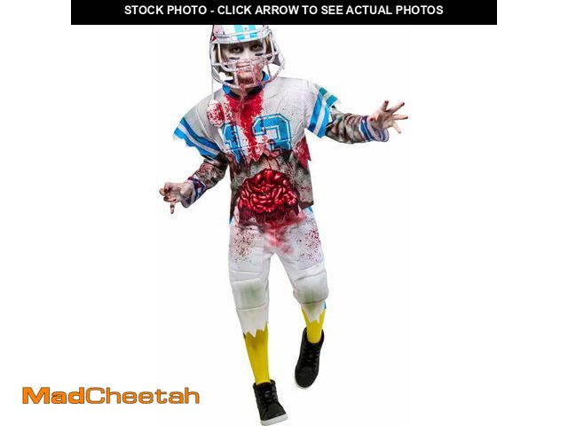 Lot 74-12556283 - Way to Celebrate Zombie Football Player Costume for Children, Boys Large (Size 10-12) - USED