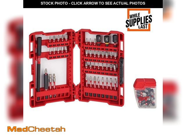 Lot 74-14368489 - Milwaukee SHOCKWAVE Impact Duty Alloy Steel Screw Driver Bit Set (70-Piece) - UNUSED
