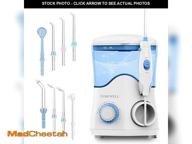 Lot 74-13631128 - TUREWELL FC162 Water Dental Flosser for Teeth/Braces,10 Pressure Levels, 8 Water Jet Tips for Family...