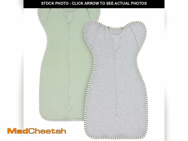 Lot 74-12716635 - Roksuma Baby Swaddle Sleep Sack Arms up Swaddle 6-9 Months, 2-Pack Baby Transitional Swaddle Sack wi...