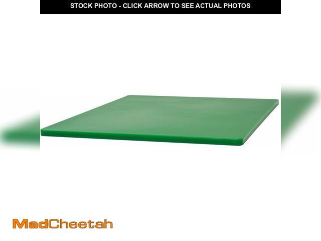 Lot 74-14305300 - Winco Heavy-Duty Plastic Cutting Board, 15" x 20" x 1/2", Green - UNUSED