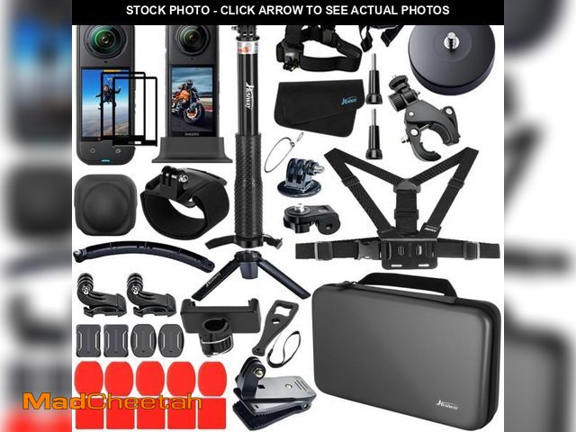 Lot 74-12302933 - Accessories Kit for Insta360 X5 / X4 Camera Mount Bundle with Magnetic Mount Carrying Case, Selfie S...