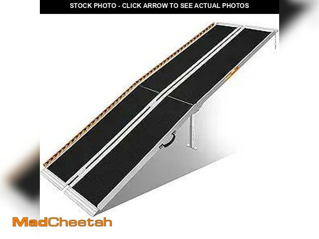 Lot 74-12657975 - FACHNUO 10 Feet Portable Wheelchair Ramp with Support Legs, Non-Skid Aluminum Handicap Ramps, Foldin...