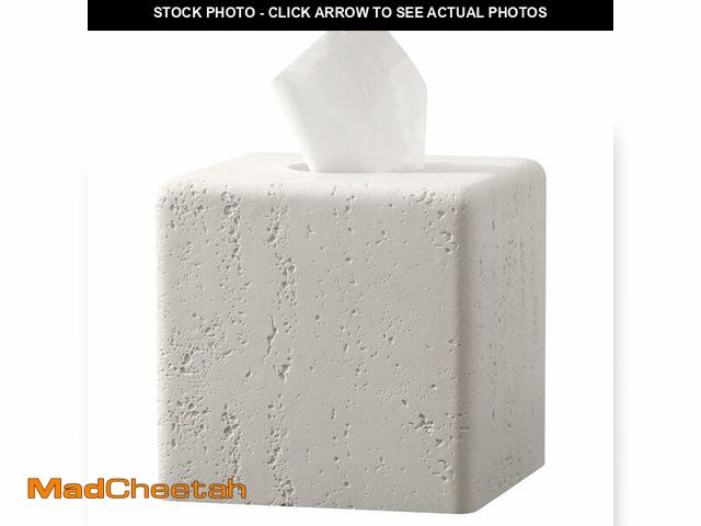 Lot 74-12712643 - Haocoott Tissue Box Cover Square, Resin Facial Tissue Holder Covers Toilet Paper Holder Decorative T...