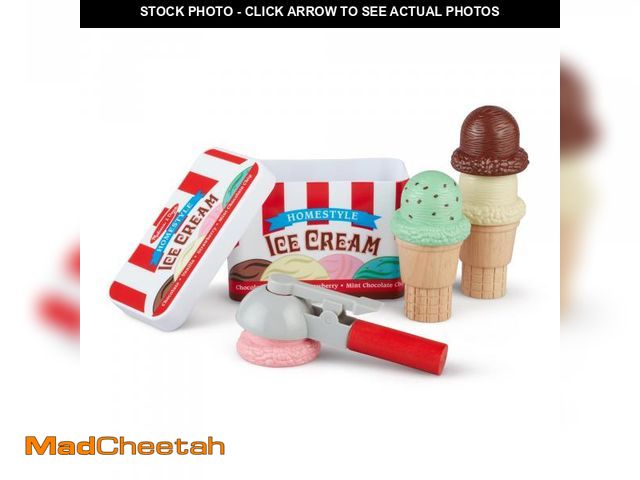 Lot 74-12310027 - Melissa &amp; Doug Scoop and Stack Ice Cream Cone Magnetic Pretend Play Set, Multicolor - FSC Certif...