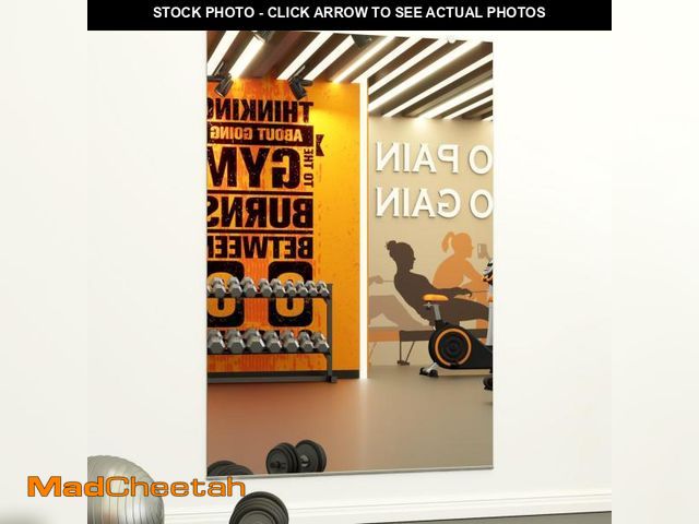 Lot 74-12289737 - Tempered Home Gym Mirror 48"x72" - 1/4" Thick Wall Mirror Full Length - HD Ultra Clear Large Mirror ...
