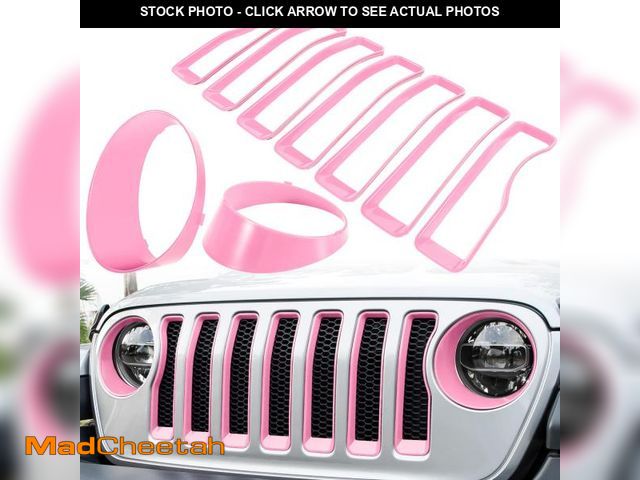 Lot 74-12306804 - Front Grille Mesh Inserts &amp; Headlight Cover for Jeep Wrangler JL JLU Unlimited Sport &amp; Sport...