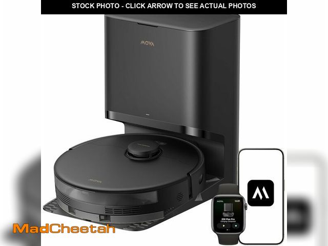 Lot 74-14067473 - Mova E30 Pro Plus Robot Vacuum, 19000Pa Suction, DuoRoller Brush Anti-Tangle, Self-Emptying 90-Day H...