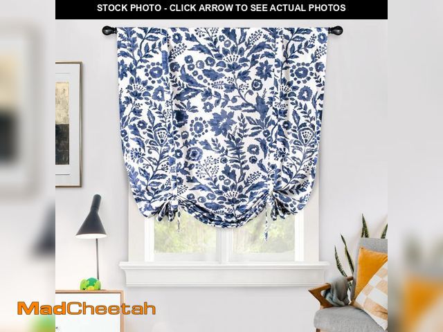 Lot 74-12305799 - DriftAway Julia Watercolor Blooming Flower Floral Tie Up Curtain Thermal Insulated Blackout Window A...
