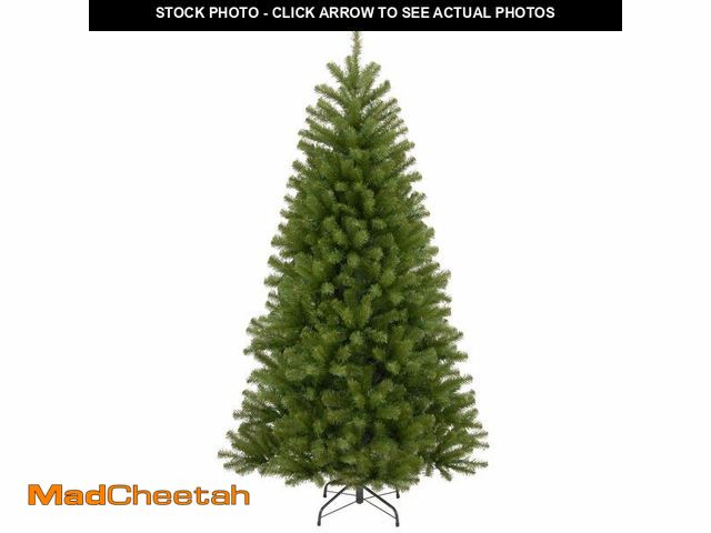 Lot 74-13773034 - National Tree Company 7.5 ft Unlit North Valley Spruce Artificial Christmas Tree, 1,346 Tips, Includ...