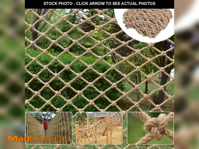 Lot 74-14213188 - Safety Hemp Rope Net Kids Climbing Safety Netting Children Balcony Stairs Fence Railing Garden Playg...