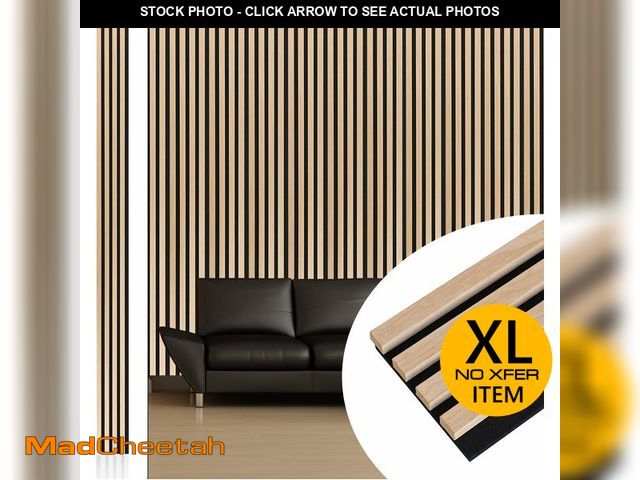 Lot 74-12899223 - NeatiEase Wood Wall Panels, 9 Feet Acoustic Slat Wall Panels for Interior Wall Decor and Noise Reduc...