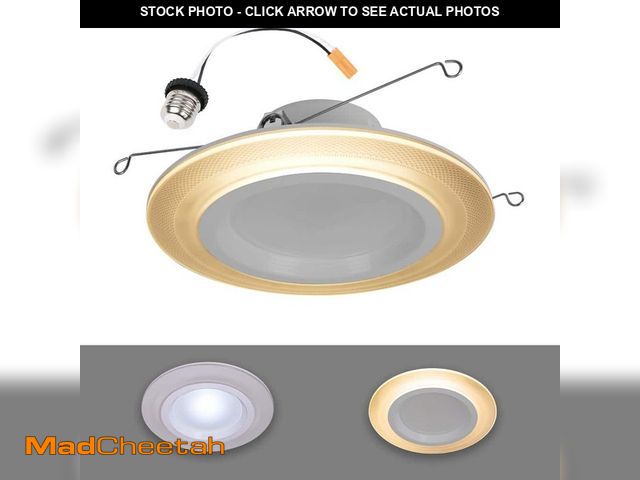 Lot 74-12676193 - HALO 5/6 in. 10.9-Watt RL Night Light Recessed LED Retrofit Module, 1000-Lumens, Selectable CCT, D2W...