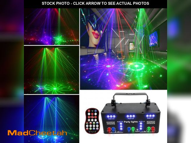 Lot 74-12219821 - Proffessional DJ Lights for Party, 21 Lens RGB UV Disco Strobe Stage Lighting Indoor Support DMX 512...