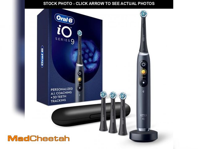 Lot 74-12219261 - Oral-B iO Series 9 Electric Toothbrush with 3 Replacement Brush Heads, Black Onyx - UNUSED