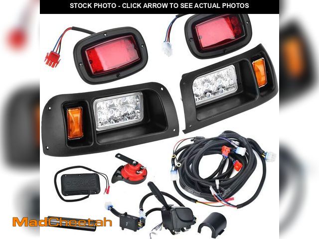 Lot 74-13626993 - LED Headlight Tail Light Kit Compatible with Club Car DS Golf Carts 1993-UP 12V Street Legal Light K...