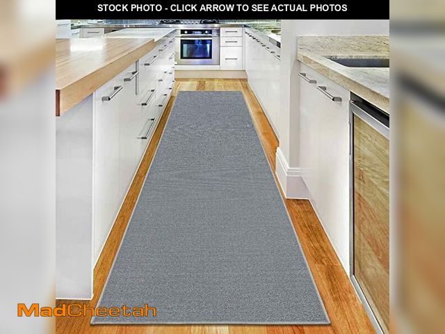 Lot 74-12664553 - Ottomanson Hallway Runner Rug 2'7" x 9'10" Non Slip Solid Area Rugs Easy to Clean Laundry Rug Runner...