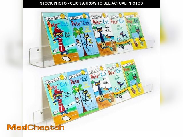 Lot 74-14607672 - NIUBEE 2 Packs Acrylic Floating Bookshelves for Kids, 36 Inch Clear Wall Floating Shelves, Invisible...