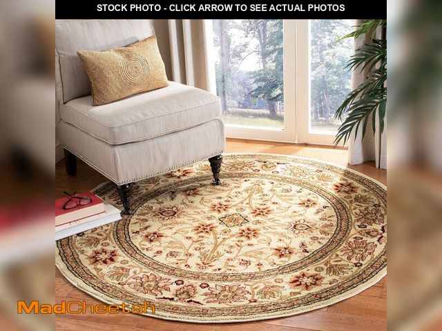 Lot 74-13074513 - SAFAVIEH Lyndhurst Collection 5'3" Round Ivory / Ivory LNH212L Traditional Oriental Non-Shedding Din...