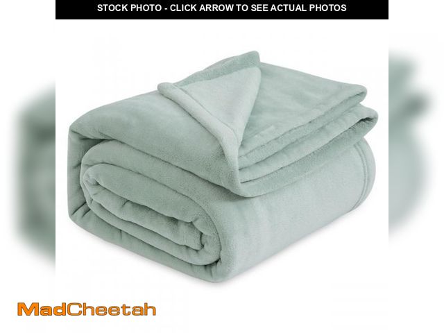 Lot 74-11846248 - Bedsure Sage Green Fleece Blanket King Size - 280GSM Soft Lightweight Plush Cozy Blankets for Bed, S...