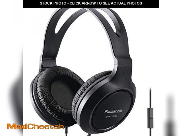 Lot 74-12330315 - Panasonic Lightweight Over The Ear Wired Headphones with Microphone, Sound and XBS for Extra Bass, L...