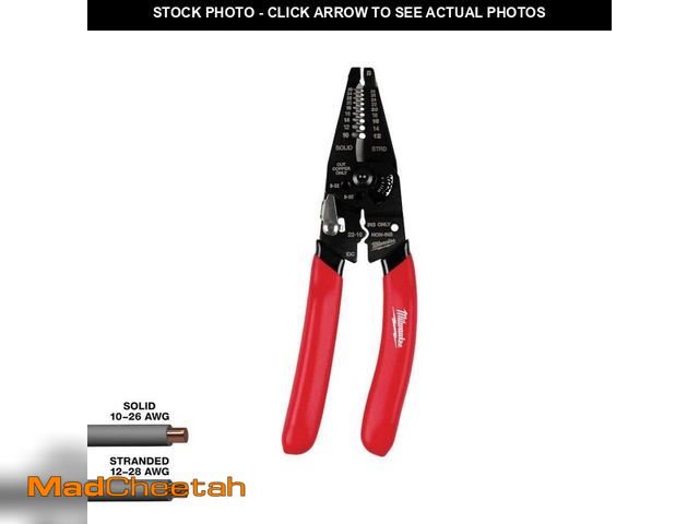 Lot 74-12853524 - Milwaukee 10-28 AWG Multi-Purpose Wire Stripper/Cutter with Reinforced Head and Dipped Grip - UNUSED