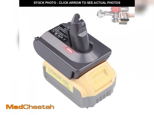 Lot 74-12314708 - V6 Adapter for Dewalt 20V Lithium Battery Converter to Replace for Dyson V6 Battery, Works with Dyso...