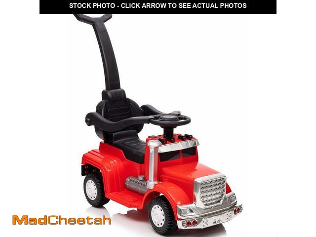 Lot 74-12668433 - Hikiddo 3 in 1 Toddler Push Car, Kids Ride on Toy for Toddler Aged 1-3 with Handle, Music - Red - US...