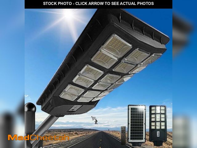 Lot 74-12835894 - Solar Street Lights, 320000LM 10000MAh Commercial Solar Parking Lot Lights, Dusk to Dawn Solar Stree...