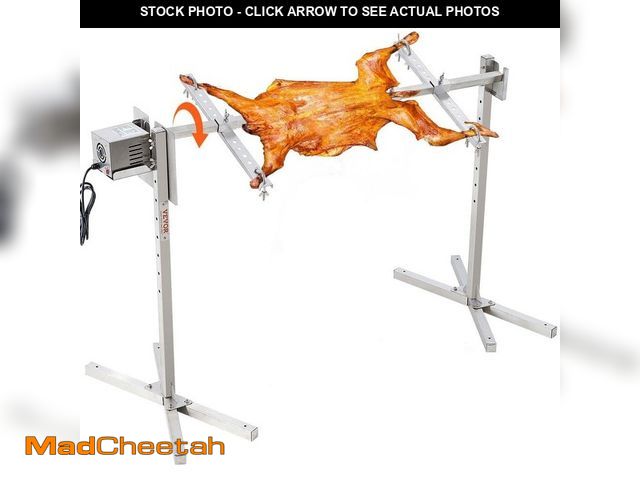 Lot 74-13769054 - VEVOR Electric BBQ Rotisserie Grill Kit 46 in. Heavy Duty Grilling Kit with Height Adjustable Univer...