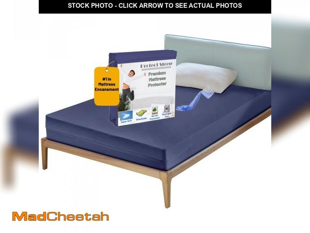 Lot 74-12314318 - Treaton, Zippered Mattress Protector Cover, Waterproof, Easy to Clean, Fits Mattress up to 9-Inch, T...