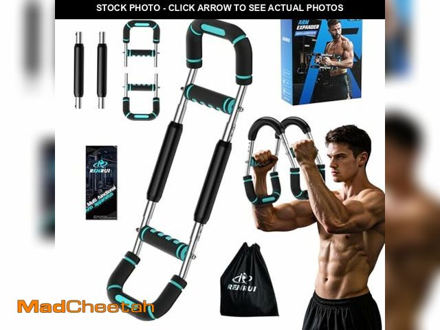 Lot 74-12977128 - RENRUI Twister Arm Trainer, Adjustable 5 Resistance Levels (40-130 lbs) Chest &amp; Arm Workout Equi...