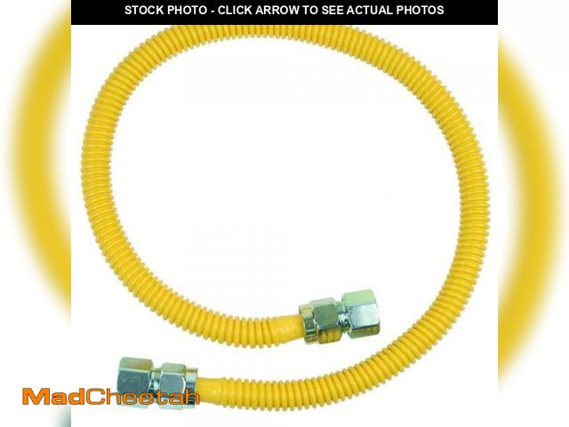 Lot 74-12147321 - BrassCraft ProCoat 3/4 in. FIP x 3/4 in. FIP x 36 in. Stainless Steel Gas Connector 5/8 in. O.D. (12...