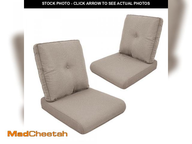 Lot 74-12032401 - Pocassy 22 in. x 24 in. 4-Piece CushionGuard Outdoor Lounge Chair Deep Seat Replacement Cushion Set ...
