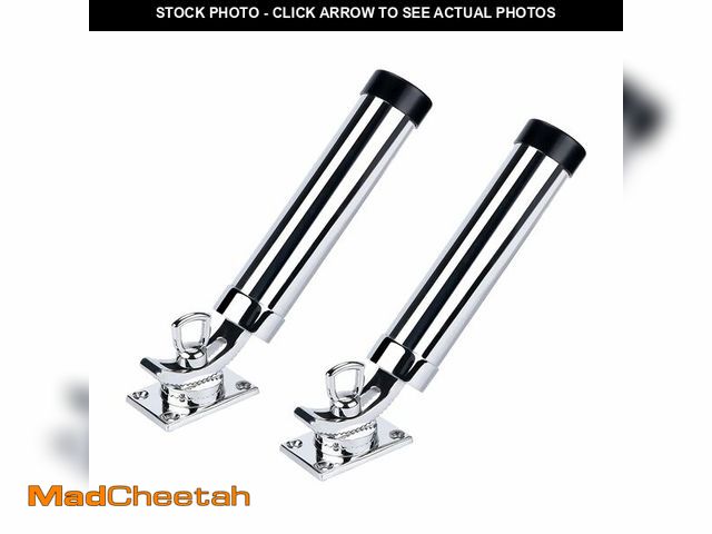 Lot 74-14062395 - Mojiate Set of 2 Fishing Rod Holder, 360 Degree Rotation Fishing Rod Outrigger, 316 Stainless Steel ...
