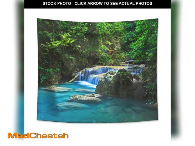 Lot 74-11550024 - Forest Waterfall Tapestry Wall Hanging Sandy Beach Picnic Rug Camping Tent Sleeping Pad Home Decor B...
