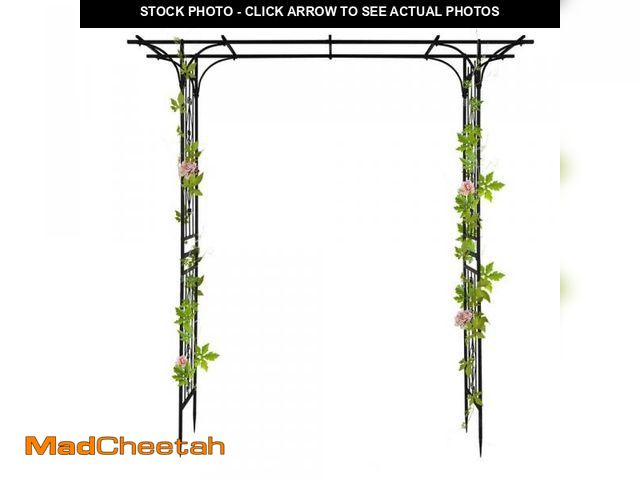 Lot 74-12032240 - Karl home 85 in. x 81.1 in. Grande Iron Arch for Various Climbing Plant Arbor - UNUSED