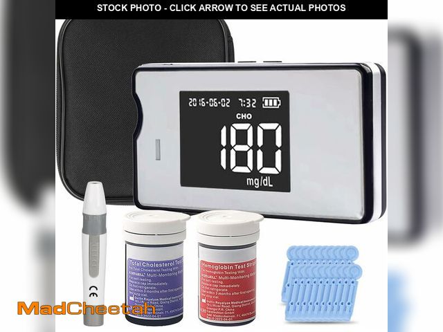 Lot 74-12327207 - Hemoglobin Test Kit with 25 Hemoglobin Test Strips, Cholesterol Test Kit with 10 Cholesterol Test St...