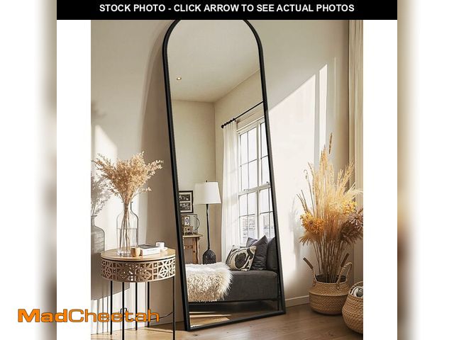 Lot 74-14602365 - Delma Arched Mirror Full Length,Standing Mirror Full Body,Large Floor with Stand for Wall Entryway D...