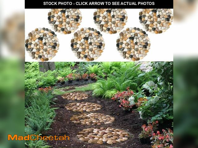 Lot 74-14426502 - Garden Stepping Stones Outdoor Round River Stone Decorative Nature River Rocks for Landscaping Outsi...
