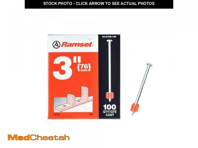 Lot 74-12520113 - Ramset 3 in. Drive Pins (100-Pack) - UNUSED