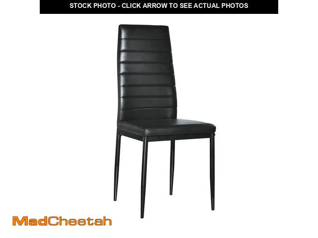 Lot 74-14355801 - Karl home Black PU Leather Metal Side Chair Dining Chairs (Set of 4) - UNUSED