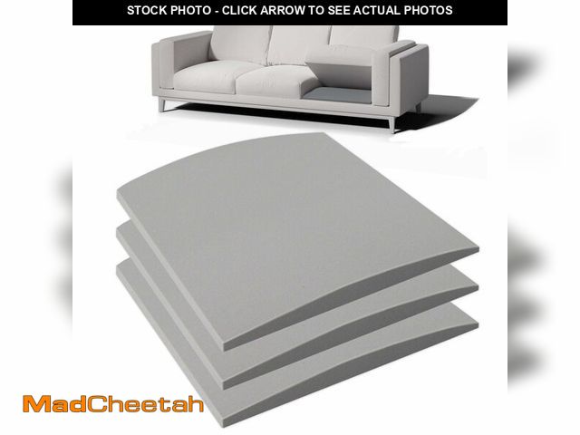 Lot 74-12895124 - Spongiduits Couch Cushion Support for Sagging Seat - 20" x 20" High-Density Curved Foam Sofa Cushion...