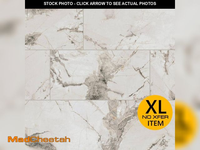 Lot 74-12681953 - (PALLET OF 15)Daltile Renner Marble Ash 24 in. x 48 in. Polished Porcelain Floor and Wall Tile (228 ...