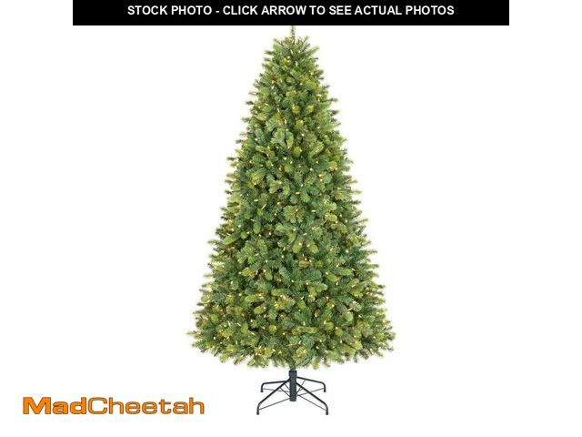 Lot 74-13046454 - Home Accents Holiday 7.5 ft. Willow Creek Spruce LED Pre-Lit Artificial Christmas Tree T14 - UNUSED
