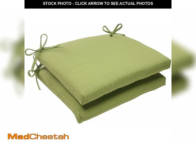 Lot 74-14349666 - Pillow Perfect Forsyth Solid Indoor/Outdoor Patio Seat Cushions Plush Fiber Fill, Weather and Fade R...