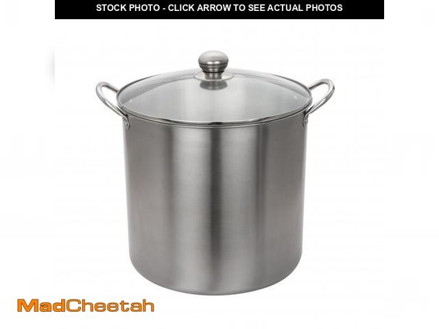 Lot 74-12526895 - Mainstays 21.5 Quart Stainless Steel Canning Pot with Rack, Dual Water Bath Canner and Steam Canner,...