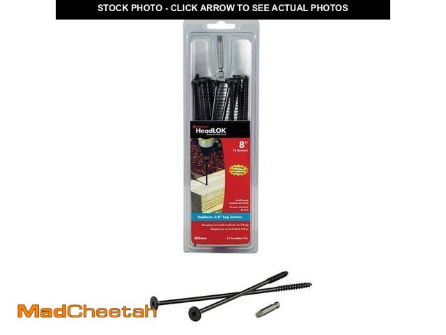Lot 74-12676383 - (MISSING PIECES) FastenMaster 8 in. HeadLOK Structural Wood Screws Flat Head Wood Screws, Black (12-...